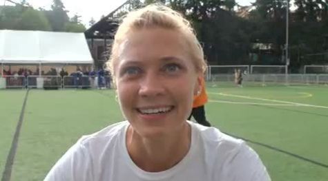 Katie Follett Washington after qualifying for the 1500 Final 2010 NCAA Outdoor Champs