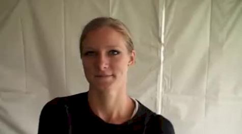 Emma Coburn Colorado after winning her steeple prelim 2010 NCAA Outdoor Champs