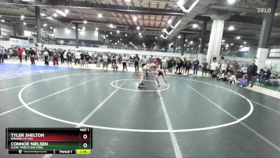 116 lbs Champ. Round 1 - Connor Nielsen, Clinic Wrestling FXBG vs Tyler Shelton, Ground Up USA