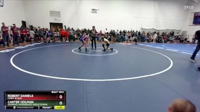 83-86 lbs Round 1 - Robert Daniels, Carey Jr High vs Carter Holman, Glenrock Intermediate Middle School