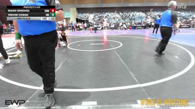 120 lbs 3rd Place - Isaiah Gonzaga, EGWA vs Trevor Cowan, JWC