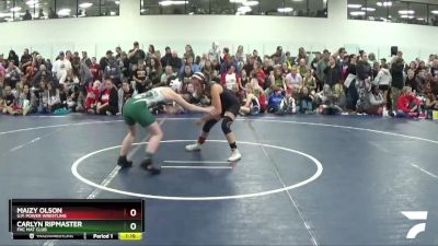 110 lbs Cons. Round 2 - Carlyn Ripmaster, FHC Mat Club vs Maizy Olson, U.P. Power Wrestling