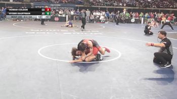 D 3 150 lbs 5th Place Match - Roman Colson, Christ Episcopal School vs Ryder Kauffman, John Curtis Christian