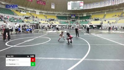 46 lbs Rr Rnd 5 - Jensen Morgan, Prairie Grove Youth Wrestling vs Corribian Calahan, Cyclone Youth Wrestling