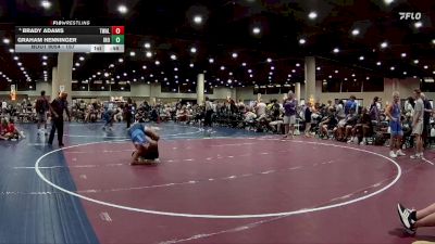157 lbs Cons. Round 3 - Brady Adams, Trojan Wrestling Academy LLC vs Graham Henninger, Ironclad