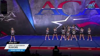 Topic of Discussion - Rumors [2025 L4.2 Senior - D2 Day 1] 2025 ACA Grand Nationals