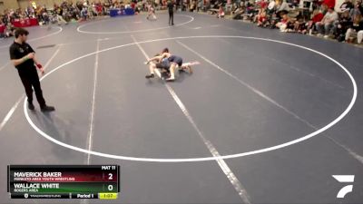 98 lbs Cons. Round 2 - Wallace White, Rogers Area vs Maverick Baker, Mankato Area Youth Wrestling