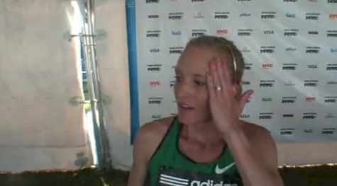 Shalane Flanagan after 1500 2010 adidas Grand Prix