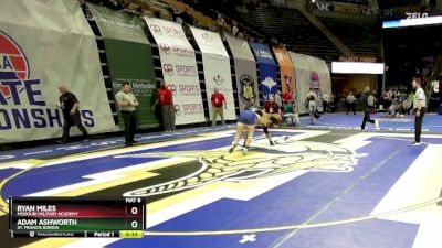 150 Class 1 lbs Cons. Round 1 - Ryan Miles, Missouri Military Academy vs Adam Ashworth, St. Francis Borgia