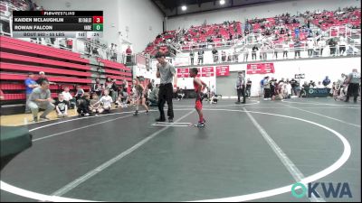 55 lbs 3rd Place - Kaiden McLaughlin, Del City Little League Wrestling vs Rowan Falcon, Independent