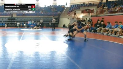 157 lbs Round 5: 4th Wb - Dawson Richard, Gilmer County vs Carson Royster, Oconee County