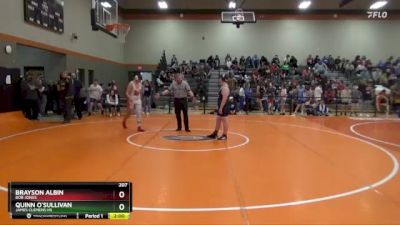 207 lbs Semifinal - Quinn O`sullivan, James Clemens HS vs Brayson Albin, Bob Jones