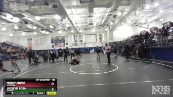 125 lbs Cons. Round 4 - Mercy Arcos, La Sierra vs Jocelyn Sosa, Schurr