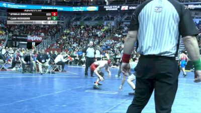 2A-132 lbs Champ. Round 2 - Cain Rodgers, North Fayette Valley vs Steele Diercks, Assumption, Davenport