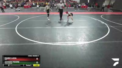 100 lbs Cons. Round 2 - Mario LaVia, BYA vs Kayden Moore, Team Nazar