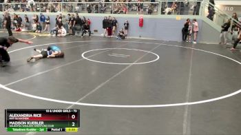 73 lbs Semifinal - Alexandria Rice, Mat-Su Matmen vs Madison Kuebler, Soldotna Whalers Wrestling Club