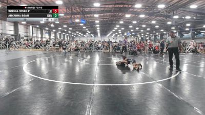 55 lbs Round 3 (12pm Friday) - Aryanna Bean, Iowa vs Sophia Schulz, Lady Reapers