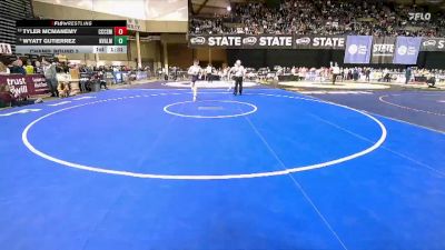 Boys 1A 113 lbs Champ. Round 2 - Tyler McManemy, Cascade Christian vs Wyatt Gutierrez, Naches Valley