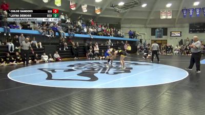 145 lbs 1st Place Match - Chloe Sanders, Vinton-Shellsburg vs Layna DeMoss, Benton Community