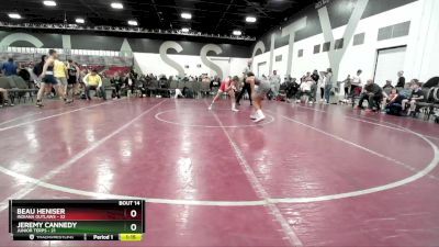 119 lbs Placement Matches (8 Team) - Beau Heniser, Indiana Outlaws vs Jeremy Cannedy, Junior Terps