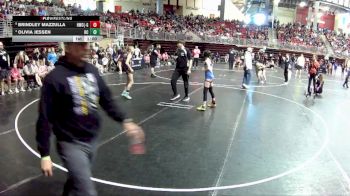 82 lbs Semifinal - Brindley Mazzulla, Hawks Wrestling Club (Lincoln) - Girls vs Olivia Jessen, Battle Creek