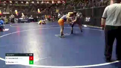 250 lbs Round Of 16 - Brooks Hendershot, Curwensville vs Peyton Snyder, Warrior Run