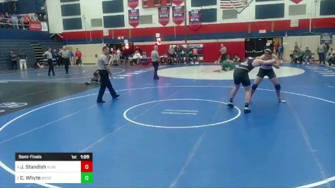 215 lbs Semifinal - James Standish, Albert Gallatin vs Colin Whyte, West Greene