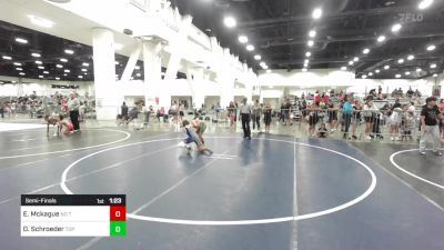 100 lbs Semifinal - Ezra Mckague, No Team vs Dalton Schroeder, Top Notch