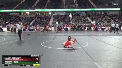 76 lbs Semifinal - Mason Stewart, Tonganoxie Wrestling Club vs Tristan Hicks, Renegades