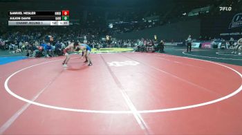 6A Boys 120 lbs Champ. Round 1 - Samuel Hesler, North Medford Boys vs Julion Davis, Barlow Boys