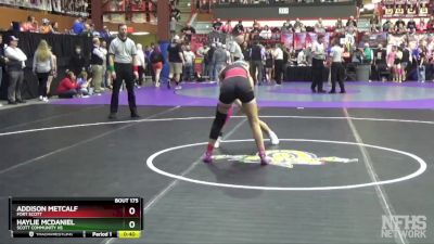 105 lbs Cons. Round 1 - Addison Metcalf, Fort Scott vs Haylie McDaniel, Scott Community HS