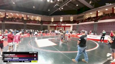 100 lbs Quarterfinal - Cash Bratt, Chickasha Wrestling vs Darrell Green, Putnam City Freestyle Wrestling Club