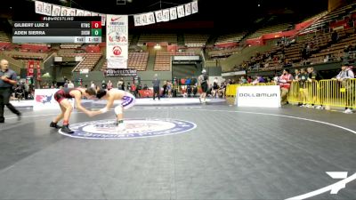 Cadet Boys Lower - 132 lbs Champ. Round 2 - Gilbert Luiz II, Ripon Tribe Wrestling Club vs Aden Sierra, Sanger High School Wrestling