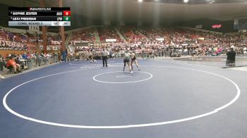 130 lbs Cons. Round 2 - Lexi Freeman, LaCygne-Prairie View HS vs Sophie Jester, Augusta HS