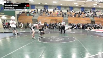 132 lbs Semifinal - Cooper Mathews, Cherokee Trail vs Frank Soliz, Slam Academy