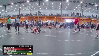 60 lbs Quarterfinal - Cole Licausi, Knights Youth Wrestling vs Bennett Leslie, Hard Rock Rams