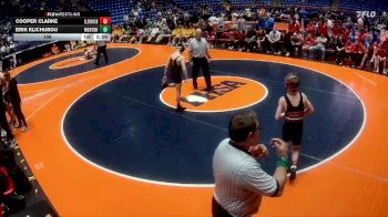 106 lbs Quarterfinals (8 Team) - Cooper Clarke, Chatham (Glenwood) vs Erik Klichurou, Lombard (Montini)