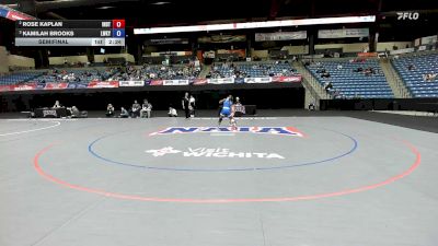124 lbs Semifinal - Kamilah Brooks, Lindsey Wilson vs Rose Kaplan, Indiana Tech