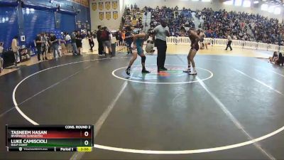 113 lbs Cons. Round 2 - Luke Camiscioli, Gulf Coast vs Tasneem Hasan, Riverview (Sarasota)