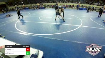 100 lbs Consi Of 4 - Ethan Hillis, Cleveland Take Down Club vs Ayden Dyer, Midwest City Bombers