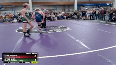 138 lbs Semifinal - Ryder Smith, Mountain Home Middle School vs Koen Fielder, Middleton Middle School