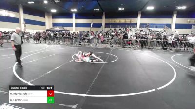 101 lbs Quarterfinal - Aubrey McNichols, Central Florida Wrestling vs Kennedy Farrar, Yuma Grit