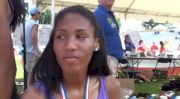 Ajee Wilson after 2:00.59 split in SMR at 2010 New Balance Nationals