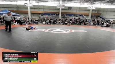 55 lbs Round 3 - Shepherd Cox, Kuna Klub Wrestling vs Brody Femrite, Timberline Youth Wrestling