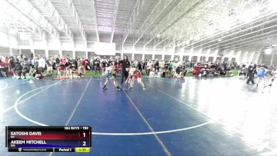 190 lbs Quarterfinal - Satoshi Davis, NV vs Akeem Mitchell, NM