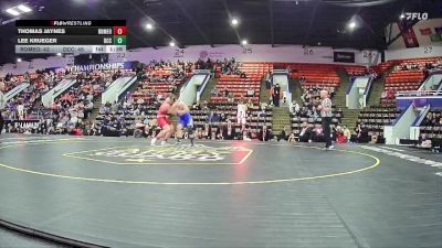 190 lbs Quarterfinals (8 Team) - Lee Krueger, Detroit Catholic Central HS vs Thomas Jaynes, Romeo HS