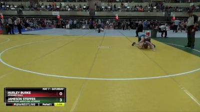 105 lbs Quarterfinal - Hurley Burke, Spooner Rails vs Jameson Steffes, Sarbacker Wrestling Academy