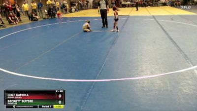 40 lbs Semifinal - Colt Gambill, Grand Rapids vs Beckett Buysse, Minneota