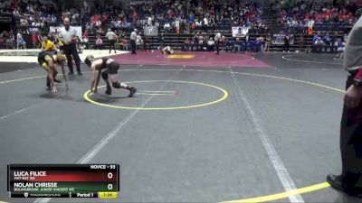 93 lbs Cons. Round 2 - Luca Filice, Mat Rat WC vs Nolan Chrisse, Bolingbrook Junior Raiders WC