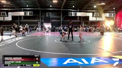 88-95 lbs Round 2 - Sakura Andrade, Tucson Pride Wrestling CLub vs Kourtney Azuri, Stampede